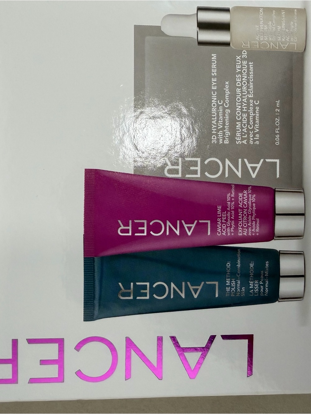Lancôme Dual Treatment Tubes in Pink & Teal Travel Sizes
